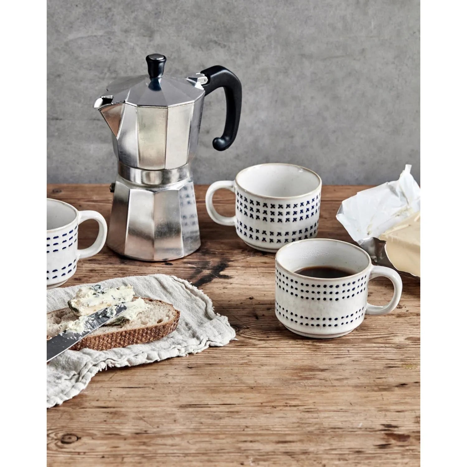 Tasse, HDStich, Off-White in Off-White präsentiert im Onlineshop von KAQTU Design AG. Tasse ist von House Doctor