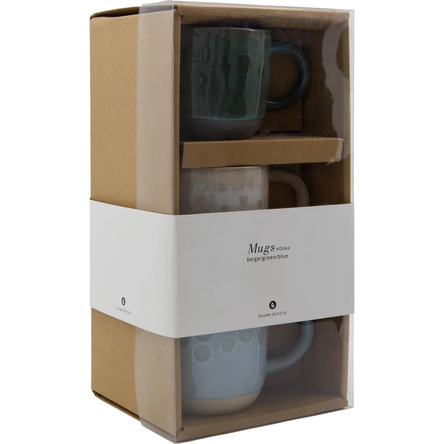 Tasse, HDLike, Beige;Grün;Blau in Beige, Grün, Blau präsentiert im Onlineshop von KAQTU Design AG. Tasse ist von House Doctor