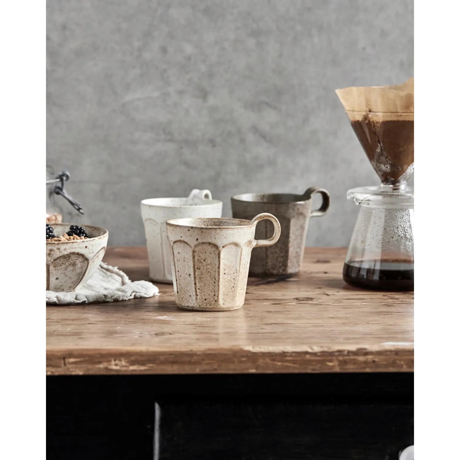 Tasse, HDArch, Off-White;Beige;Grün in Off-White, Beige, Grün präsentiert im Onlineshop von KAQTU Design AG. Tasse ist von House Doctor