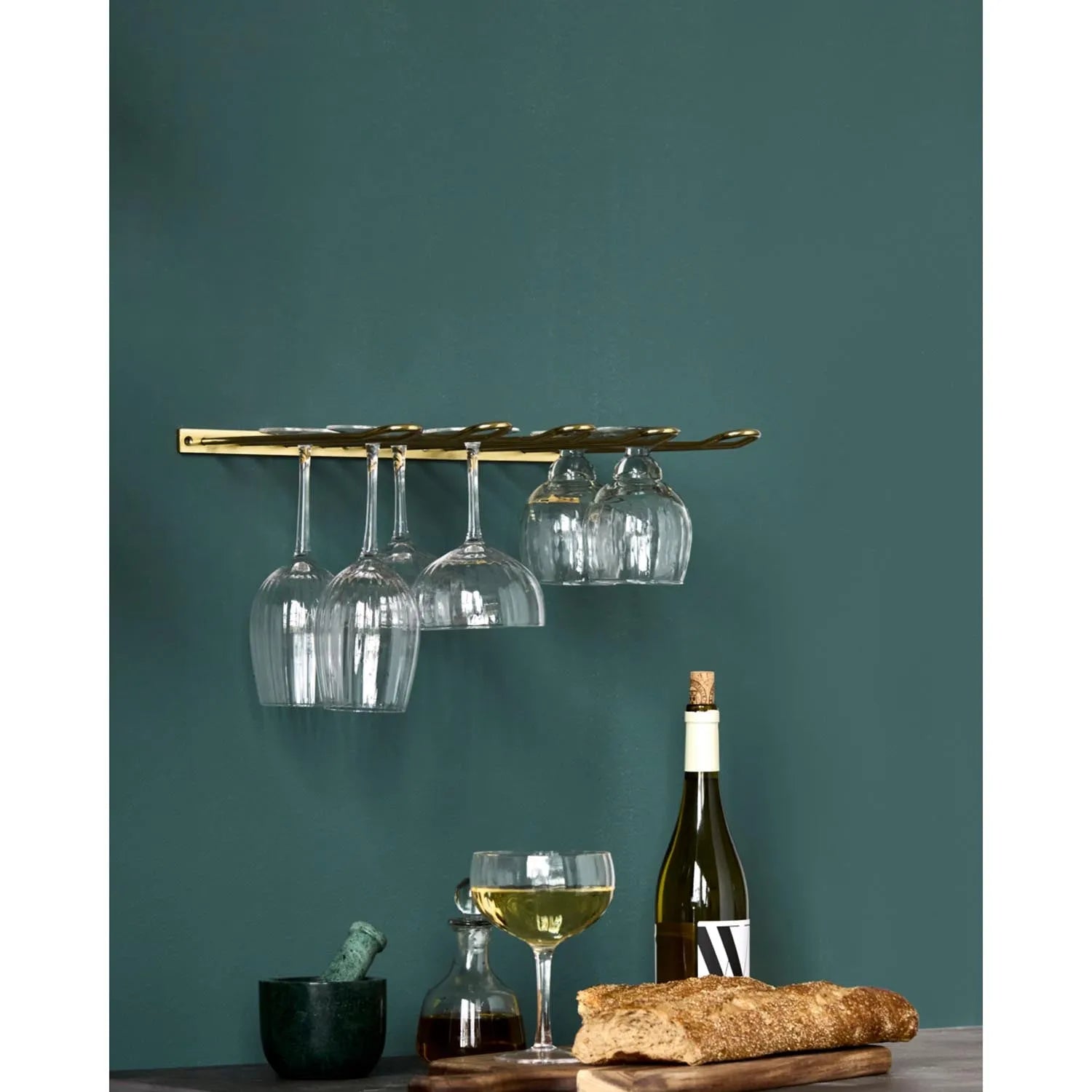 Glass rack, HDStilio, Antikgoldenes Finish in Antikgoldenes Finish präsentiert im Onlineshop von KAQTU Design AG. Wandregal ist von House Doctor