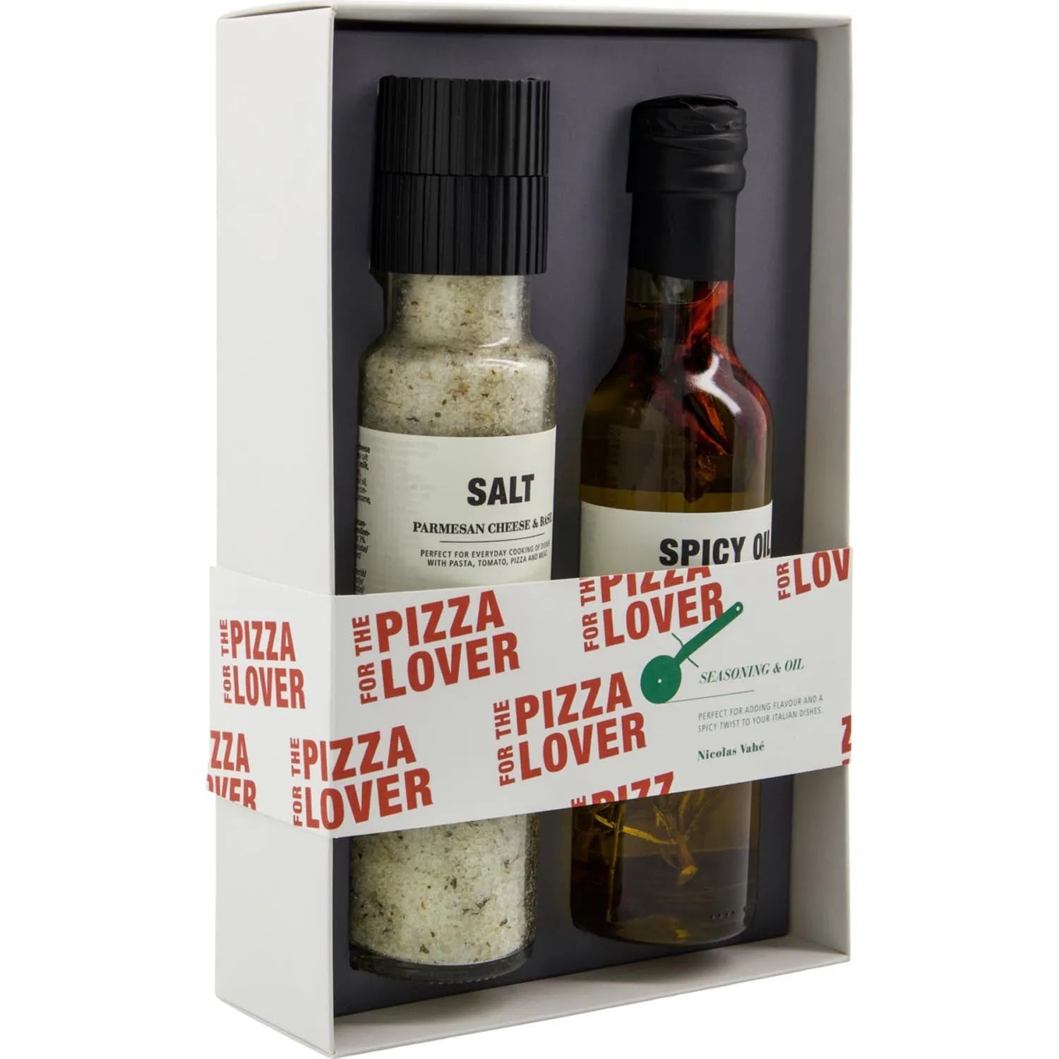 Geschenkbox, Nicolas Vahé Pizza Kit - Seasoning & oil in Weiß präsentiert im Onlineshop von KAQTU Design AG. Geschenkset ist von Nicolas Vahé