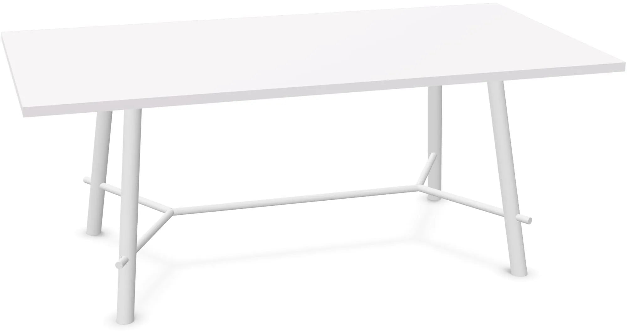 Record Living Maxi Tisch in Weiss / Eiche weiss präsentiert im Onlineshop von KAQTU Design AG. Esstisch ist von Infiniti Design