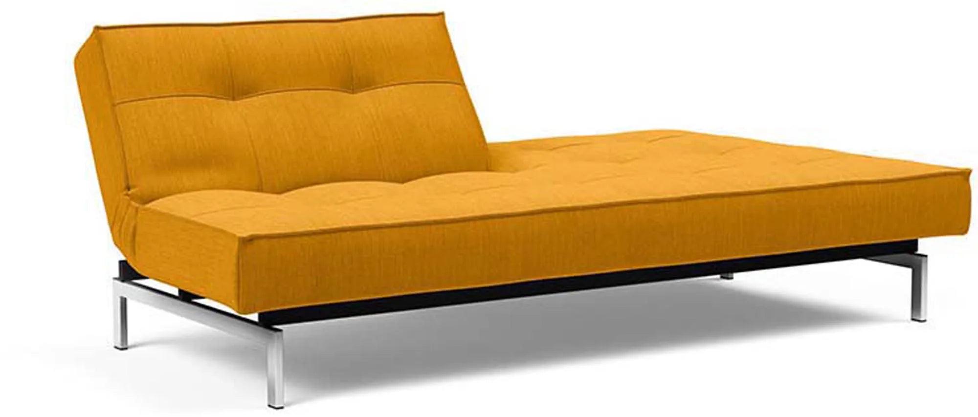 Stilvolles Splitback Sofabett 210 Chrom: Vielseitigkeit und Eleganz.