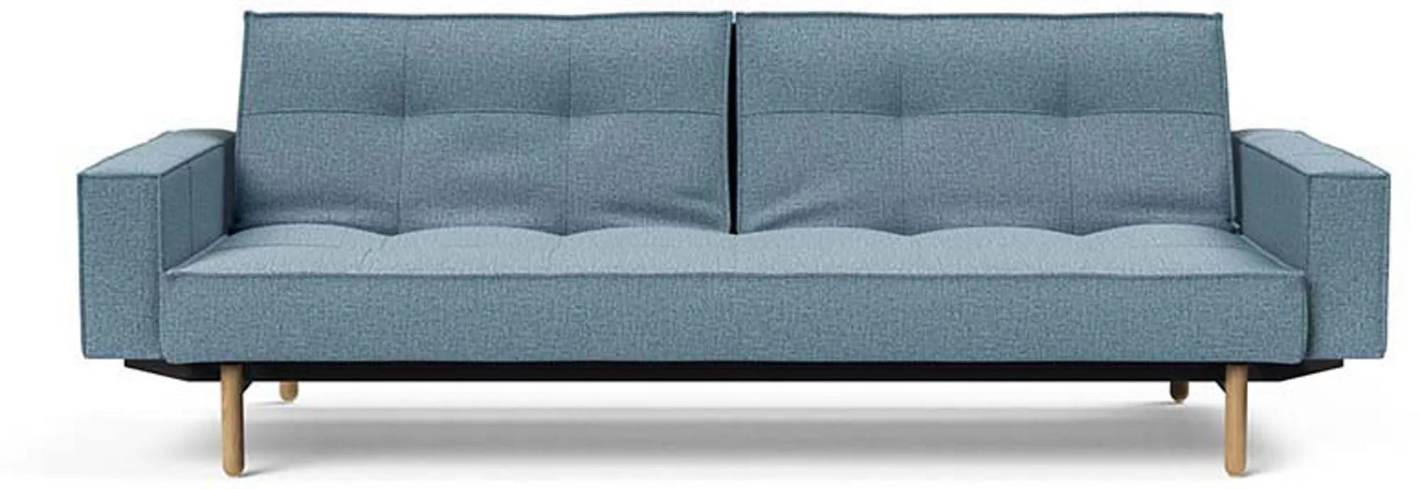 Elegantes Splitback Sofabett 210 Stem mit flexiblen Armlehnen.