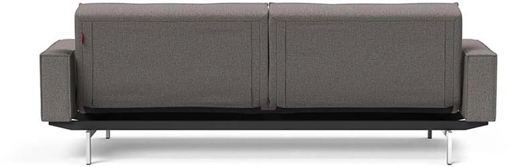 Stilvolles Splitback Sofabett 210 Chrom mit Armlehnen von Innovation.