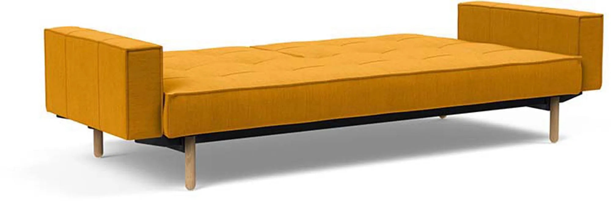 Modernes Splitback Sofabett 210 Stem mit verstellbaren Armlehnen.