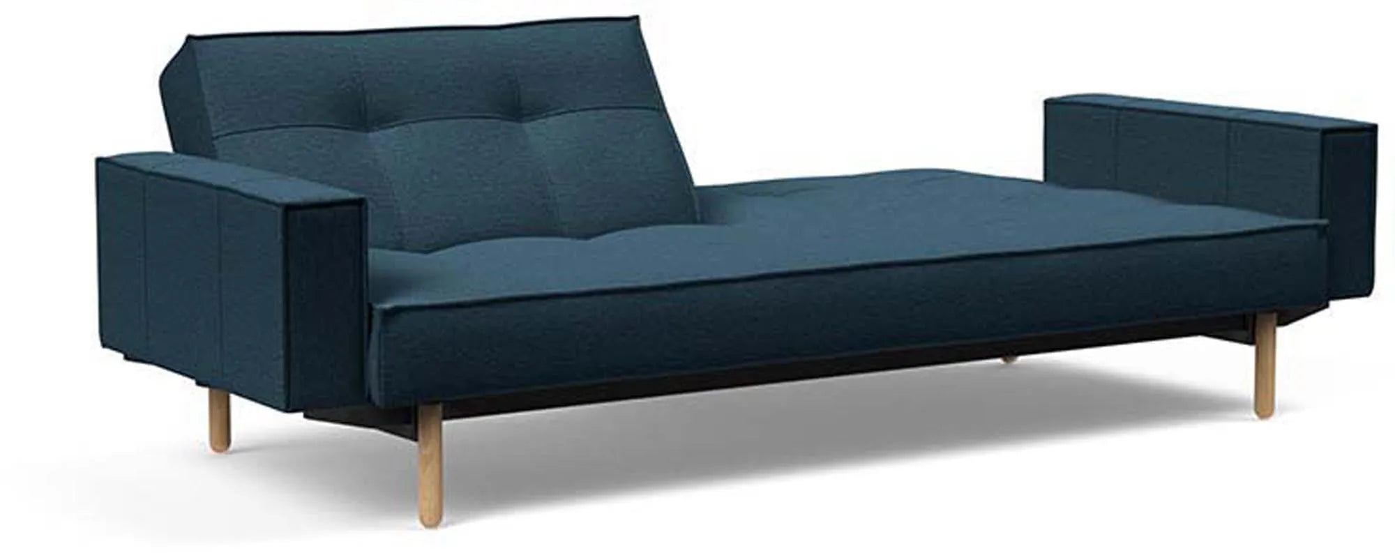 Modernes Splitback Sofabett 210 Stem mit verstellbaren Armlehnen.