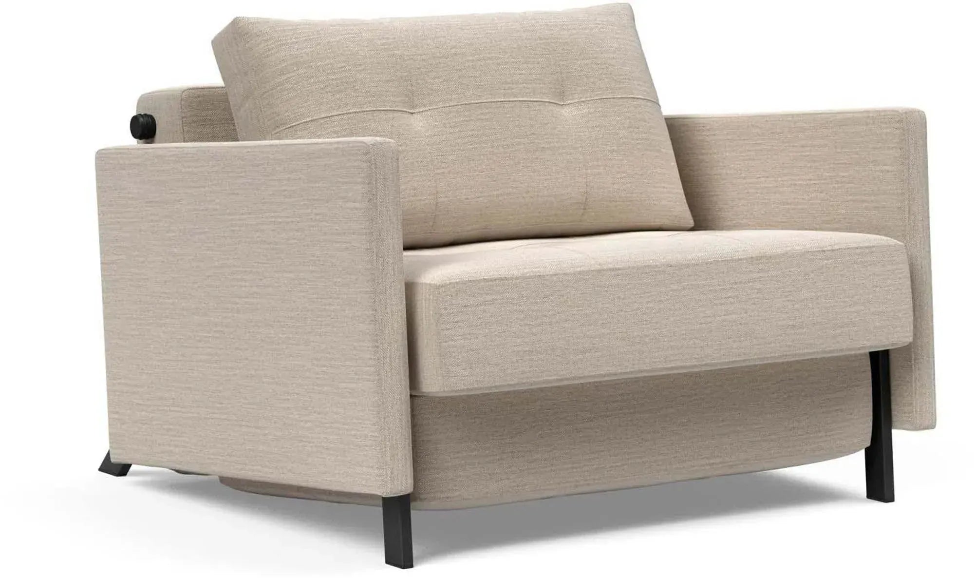 Eleganter Cubed Sessel 90 mit Armlehnen von Innovation Living.