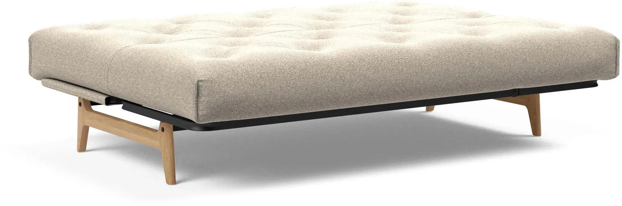 Aslak 140: Vielseitiges Bettsofa mit modernem nordischem Design.