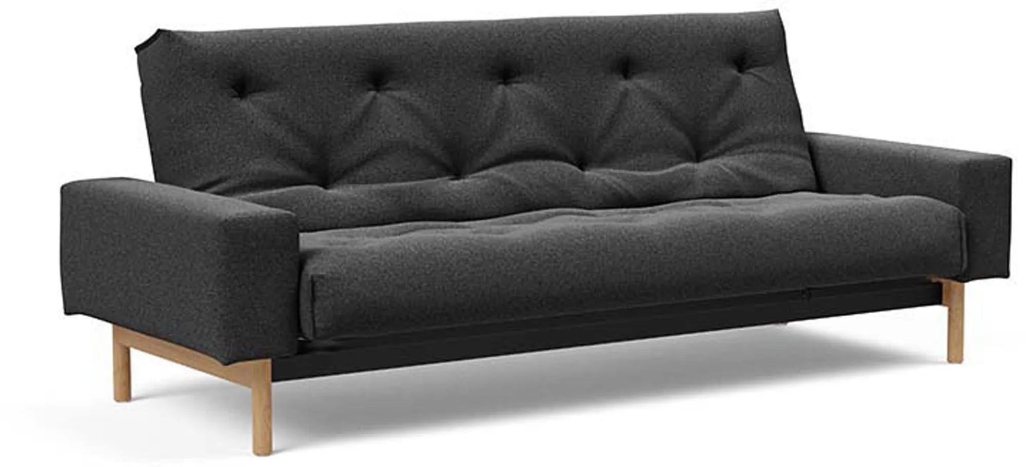 Elegantes Schlafsofa im skandinavischen Design, individuell anpassbarer Komfort, robust und nachhaltig.