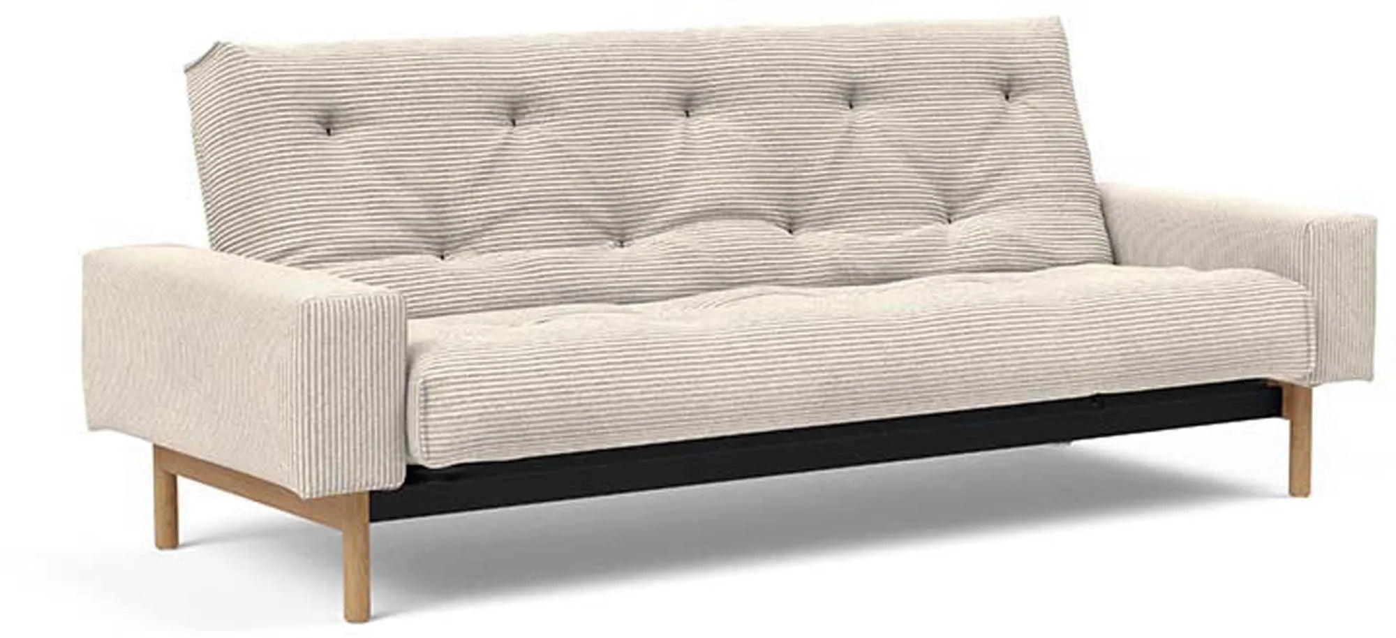 Elegantes Schlafsofa im skandinavischen Design, individuell anpassbarer Komfort, robust und nachhaltig.