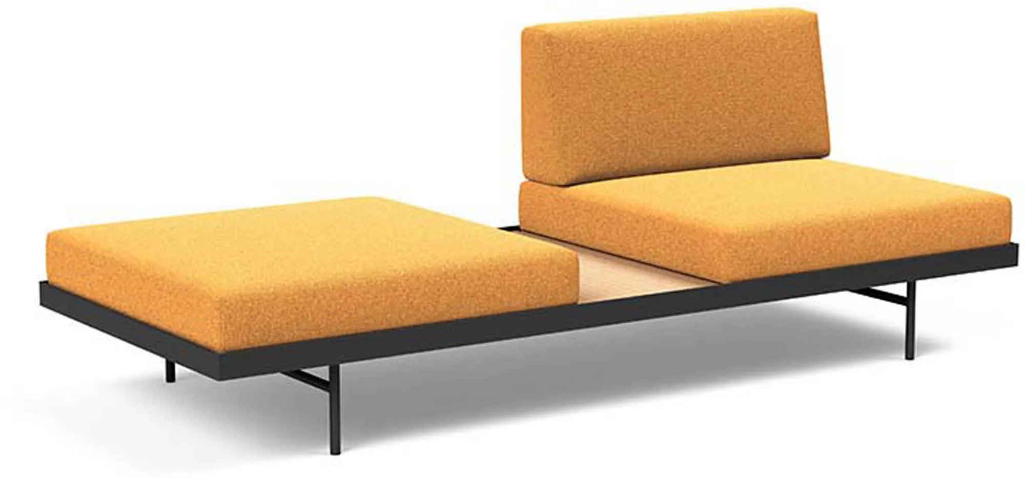 Puri Klappsofa: Stilvolles Design mit integriertem Tisch von Innovation.