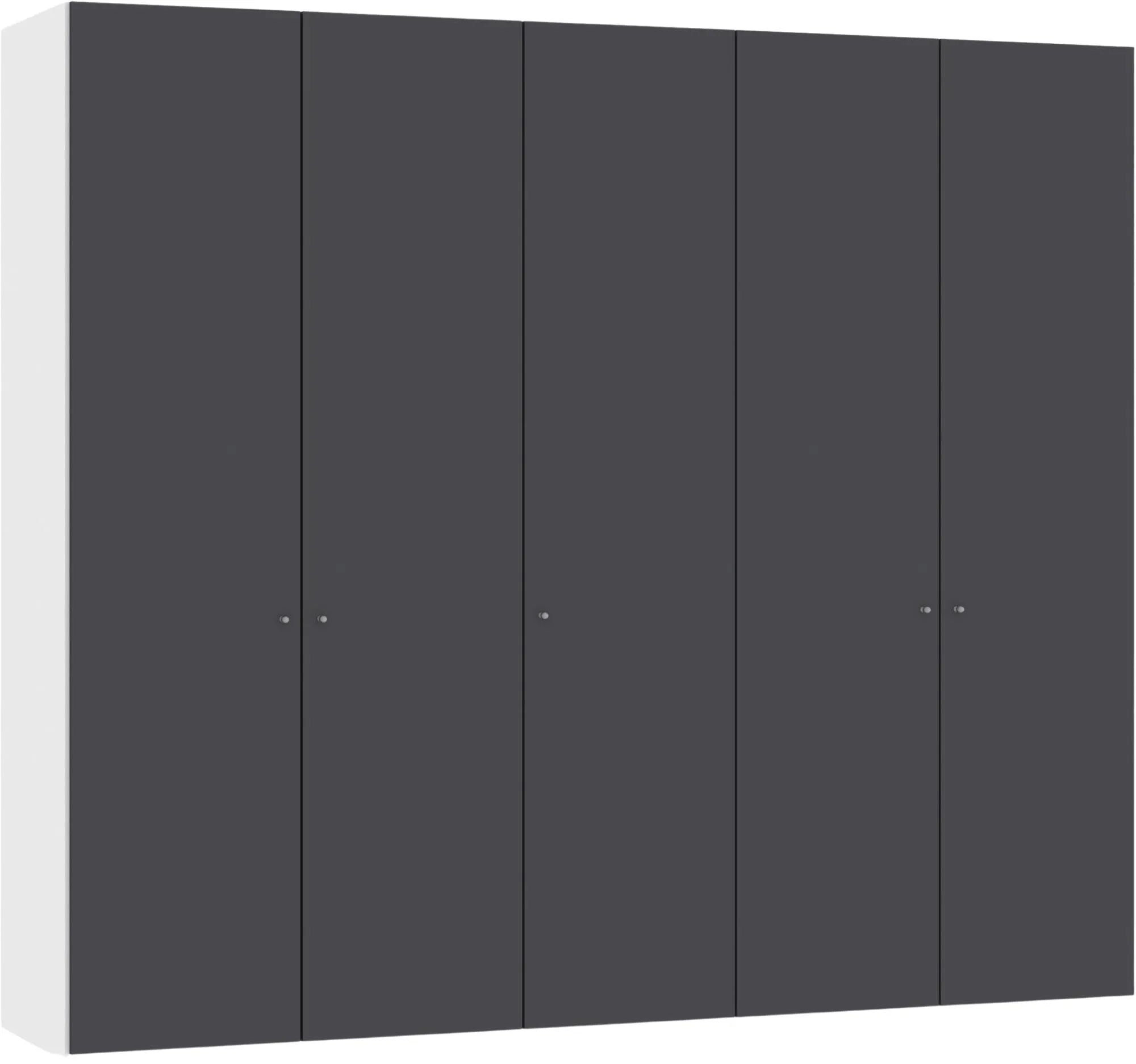 Drehtürenschrank 5türig Anthrazit mit Zubehör, Drehtürenschrank, KAQTU Design