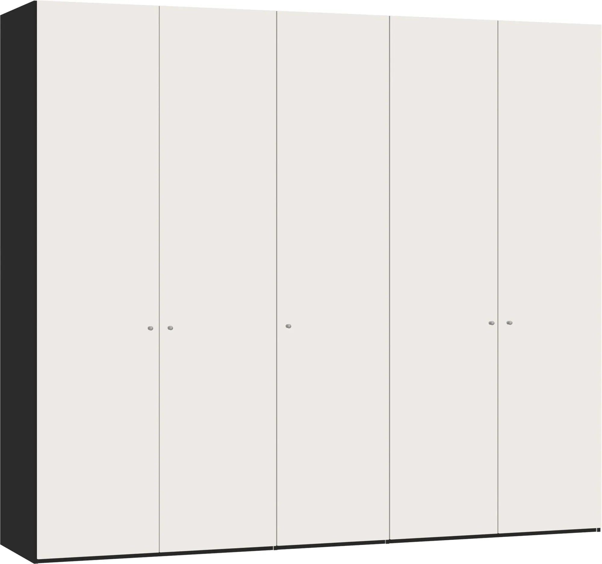 Drehtürenschrank 5türig Cremeweiss mit Zubehör, Drehtürenschrank, KAQTU Design