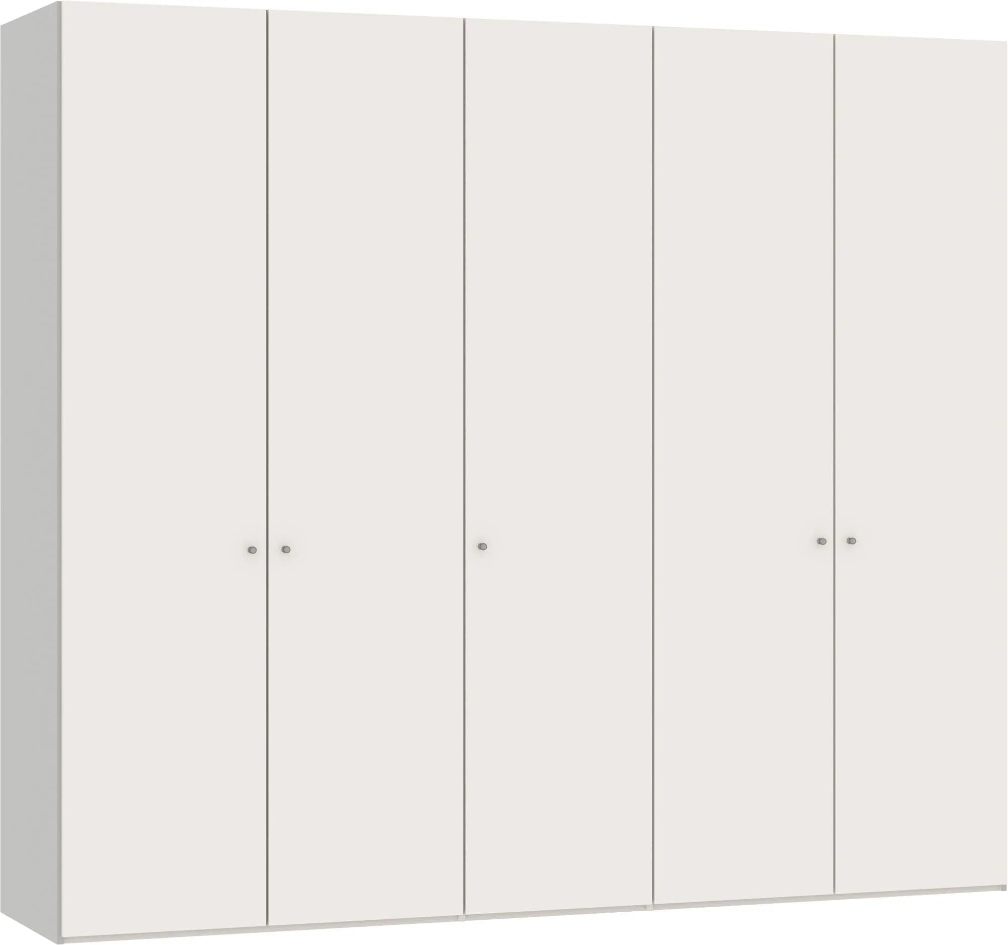 Drehtürenschrank 5türig Cremeweiss mit Zubehör - KAQTU Design