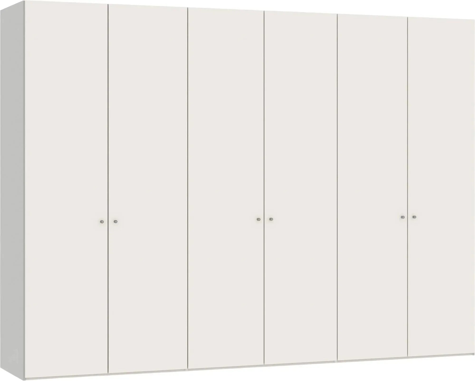 Drehtürenschrank 6türig Cremeweiss mit Zubehör - KAQTU Design