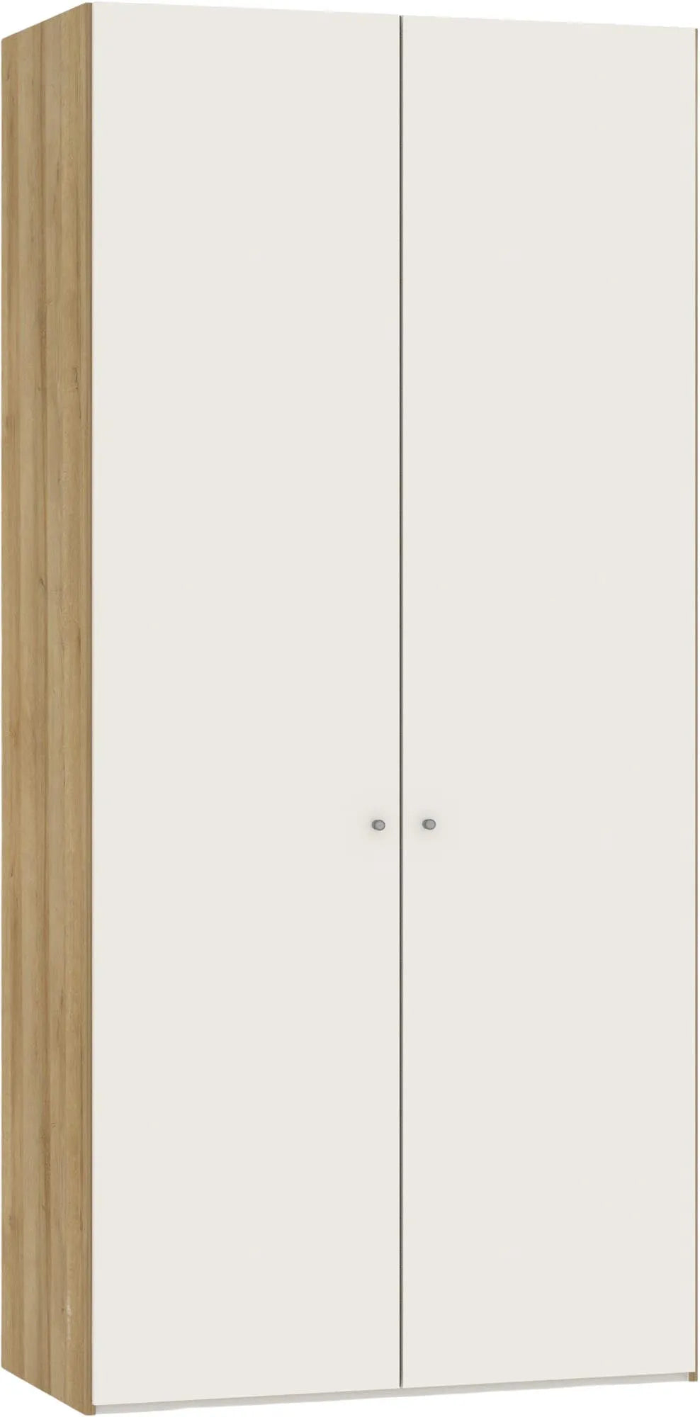 Drehtürenschrank 2türig Cremeweiss mit Zubehör - KAQTU Design