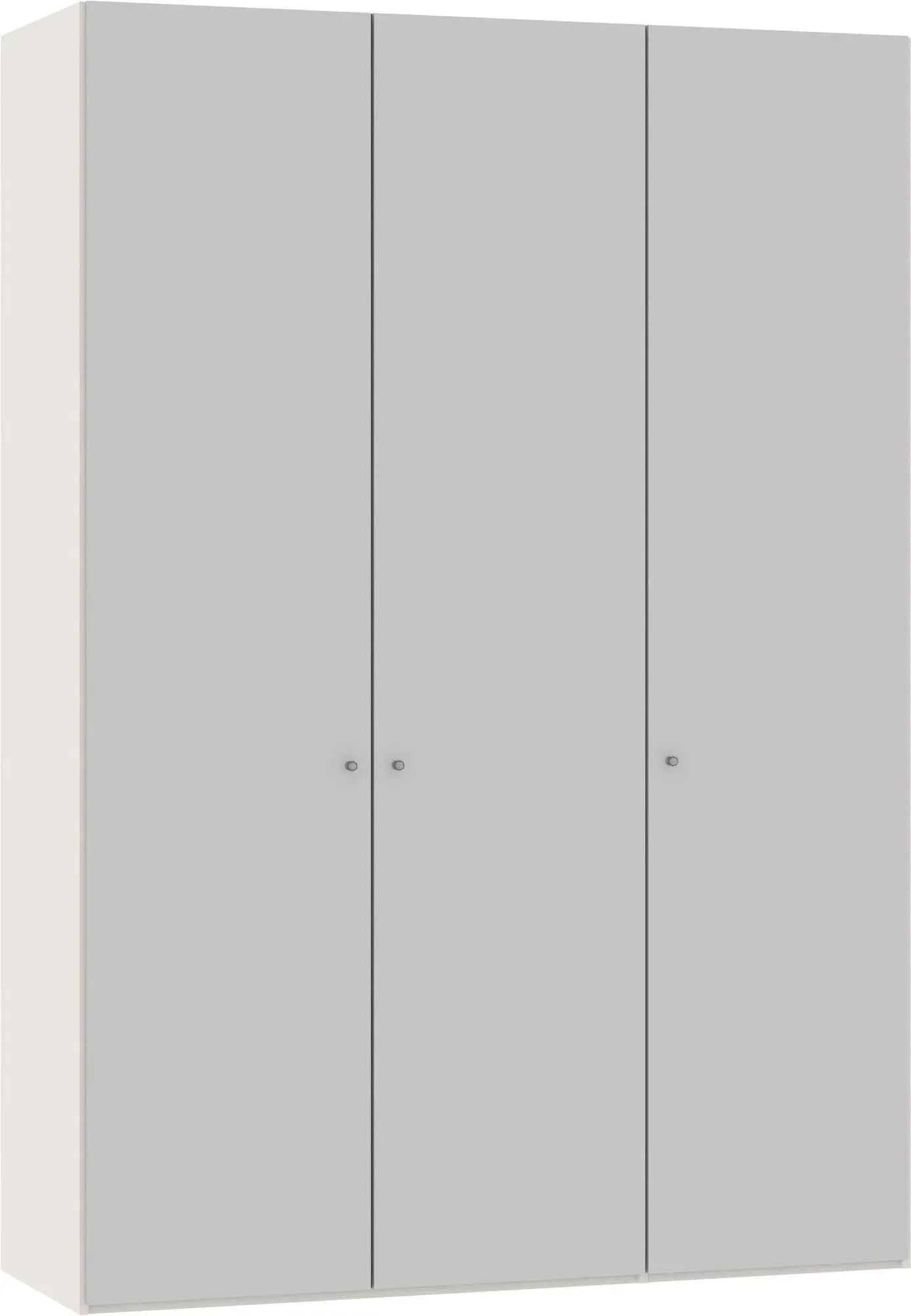 Drehtürenschrank 3türig Hellgrau mit Zubehör - KAQTU Design