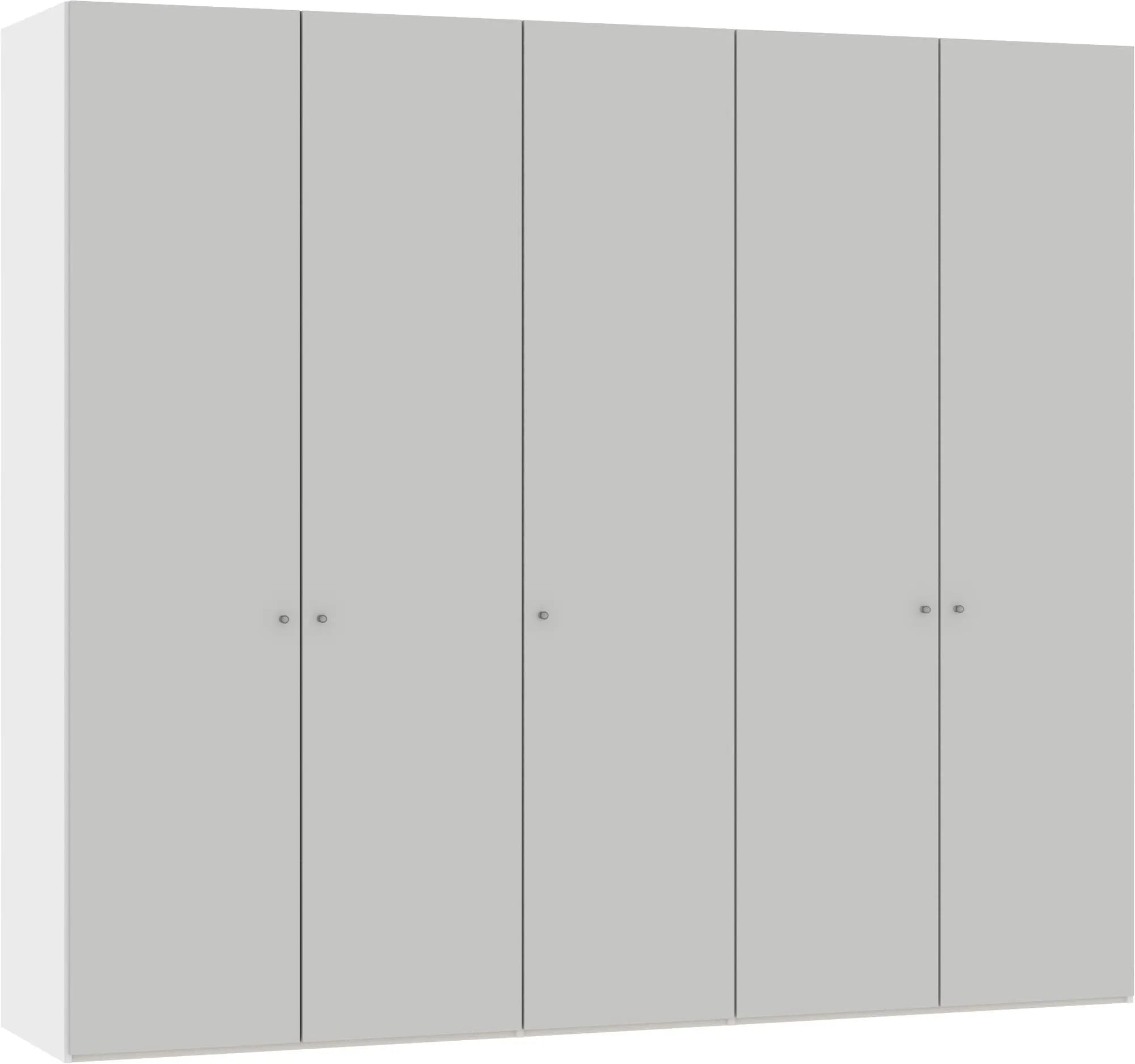 Drehtürenschrank 5türig Hellgrau, Drehtürenschrank, KAQTU Design