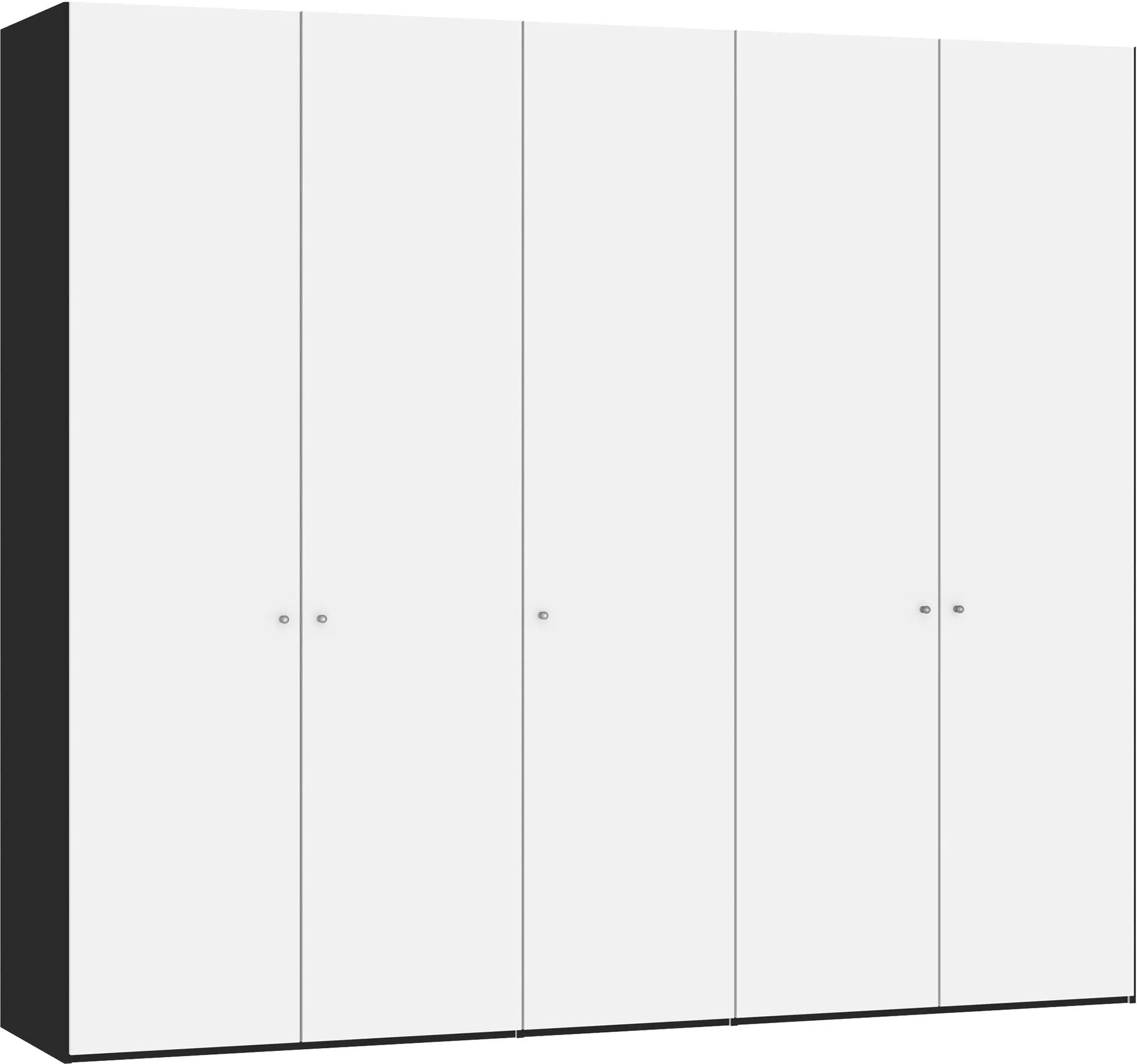 Drehtürenschrank 5türig Premiumweiss mit Zubehör, Drehtürenschrank, KAQTU Design