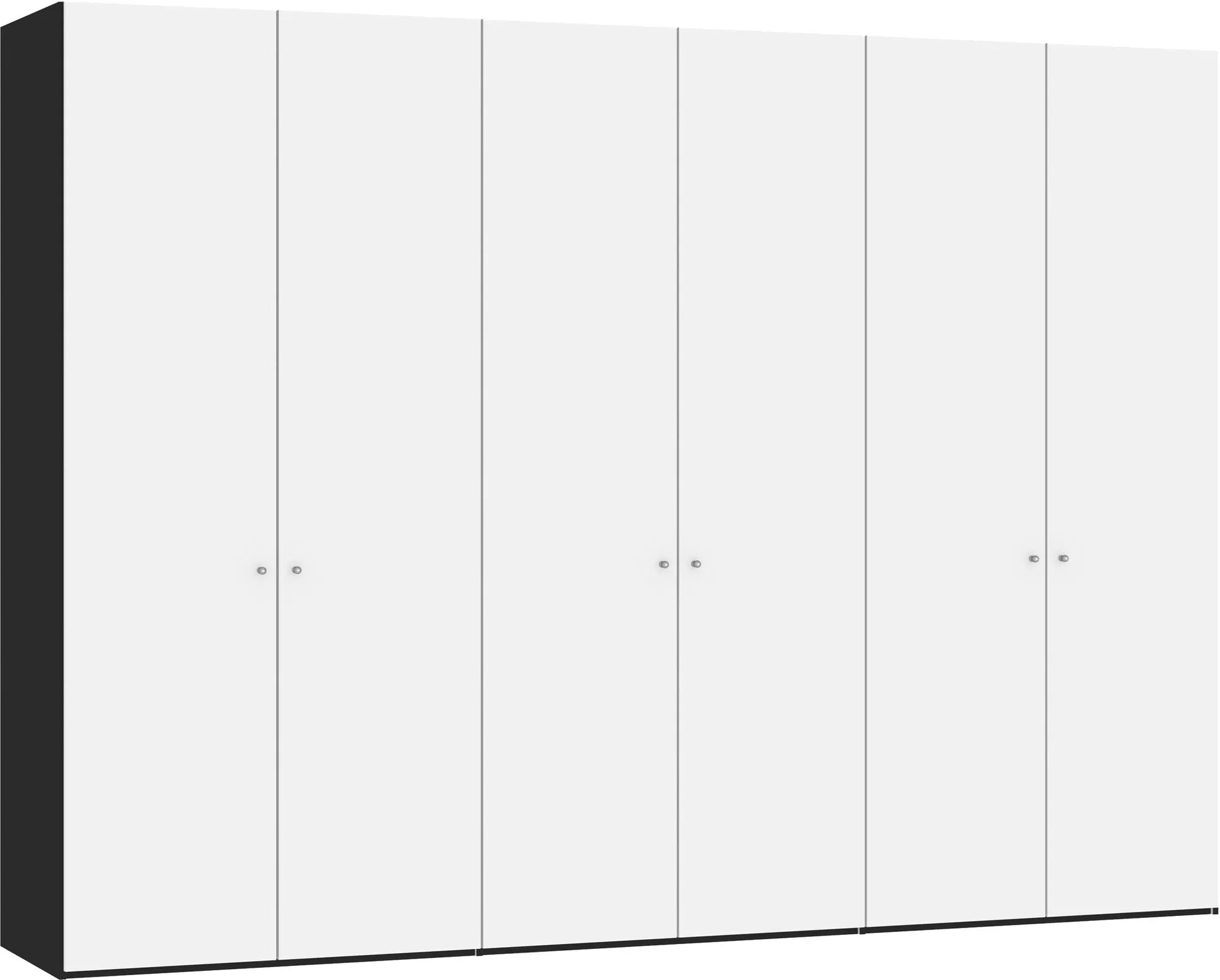 Drehtürenschrank 6türig Premiumweiss mit Zubehör, Drehtürenschrank, KAQTU Design