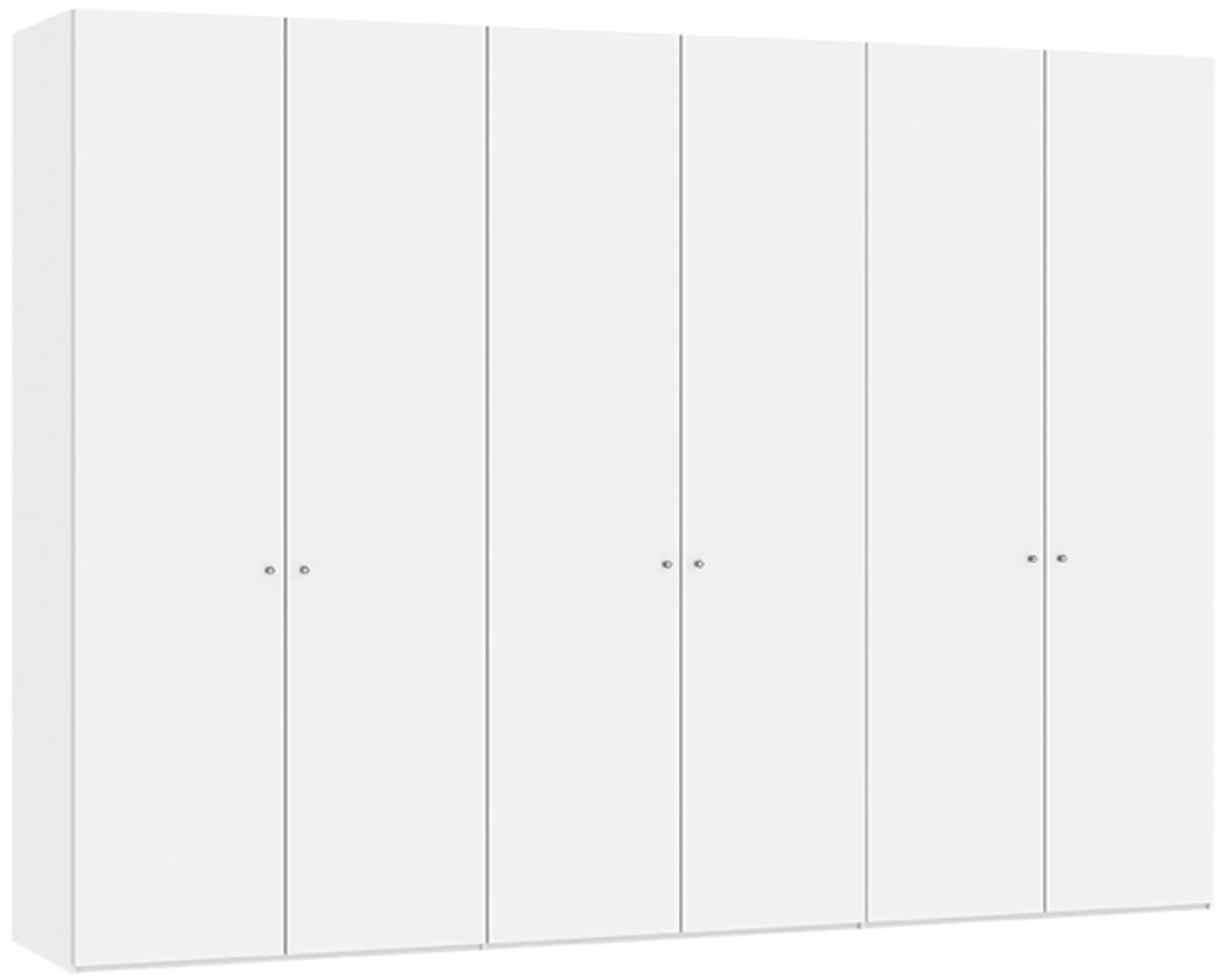 Drehtürenschrank 6türig Premiumweiss mit Zubehör, Drehtürenschrank, KAQTU Design