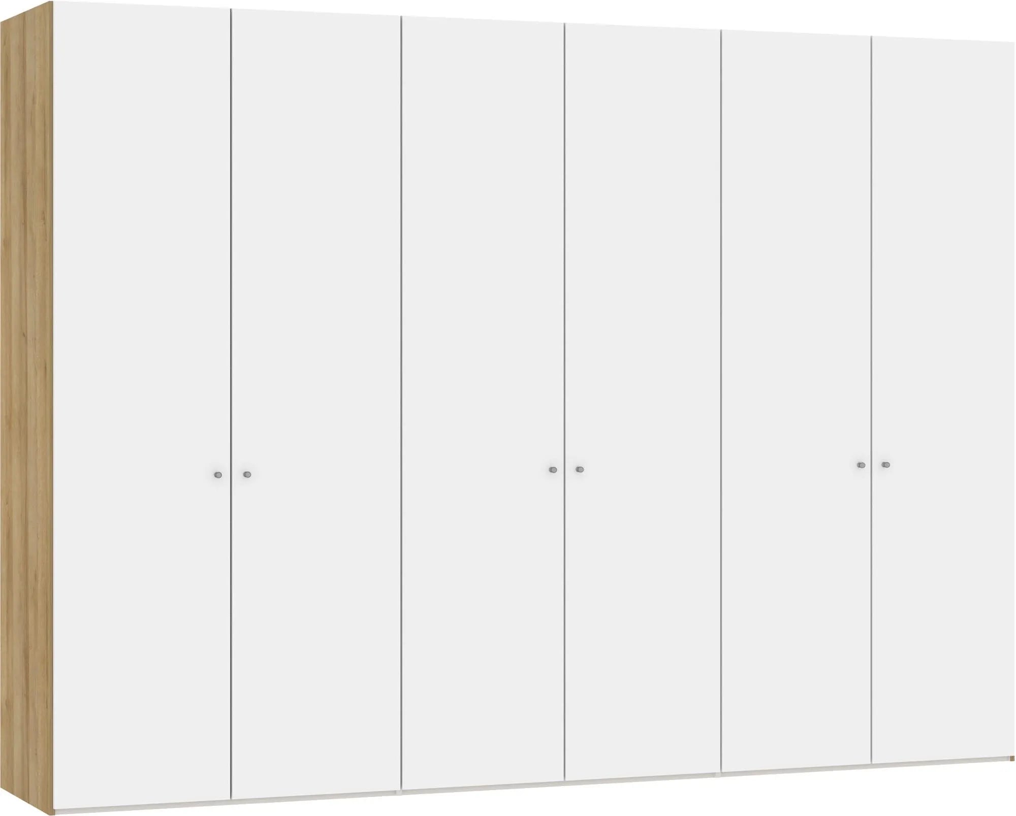 Drehtürenschrank 6türig Premiumweiss mit Zubehör, Drehtürenschrank, KAQTU Design