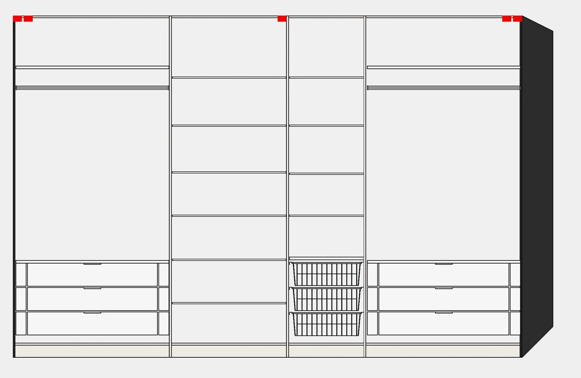 Schwebetürenschrank XXL Anthrazit von Jutzler: Stilvolles Design, hohe Funktionalität, individuell konfigurierbar, stabil und einfach aufzubauen.