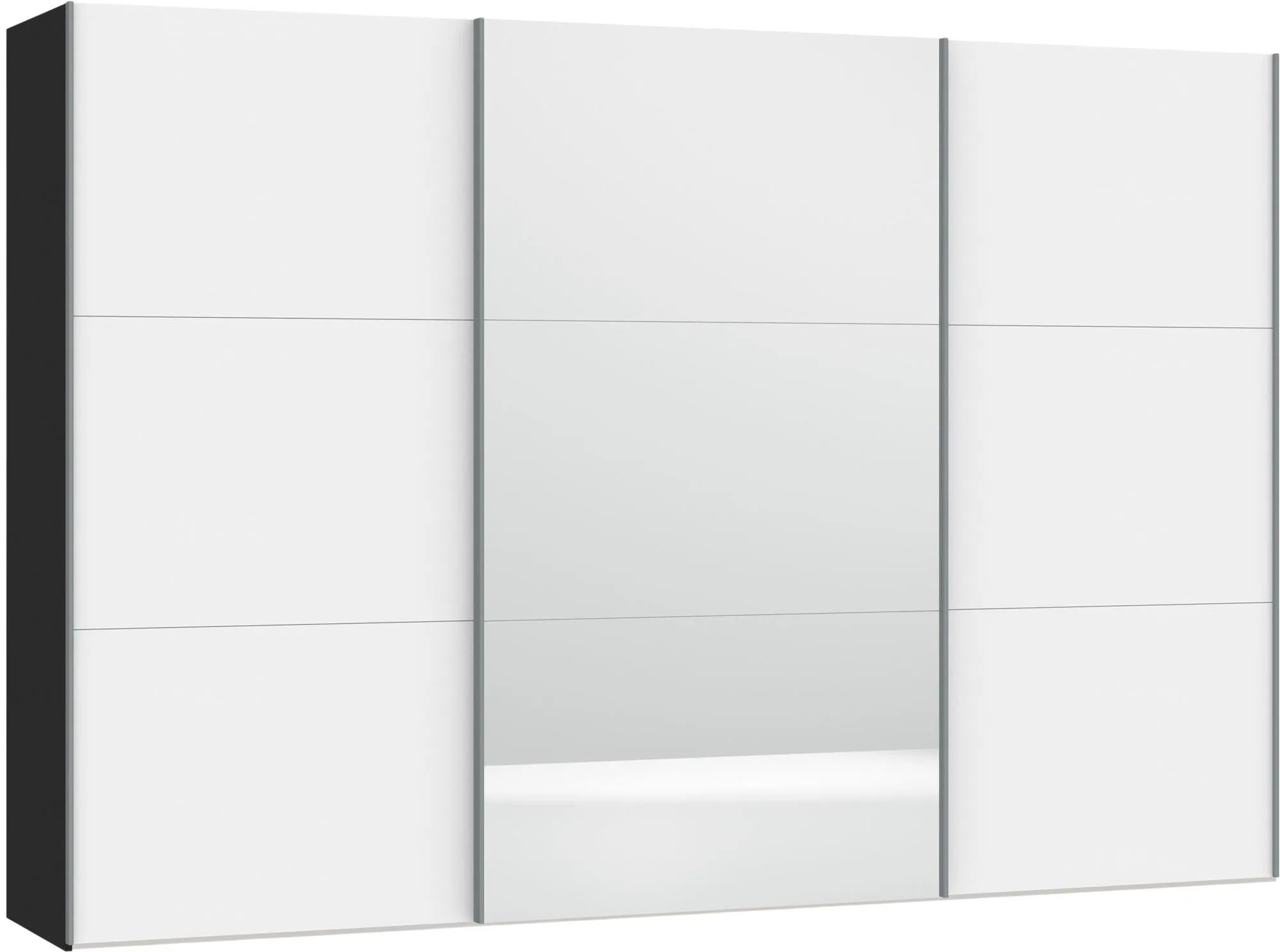 Schwebetürenschrank XXL Premiumweiss/Spiegel - KAQTU Design