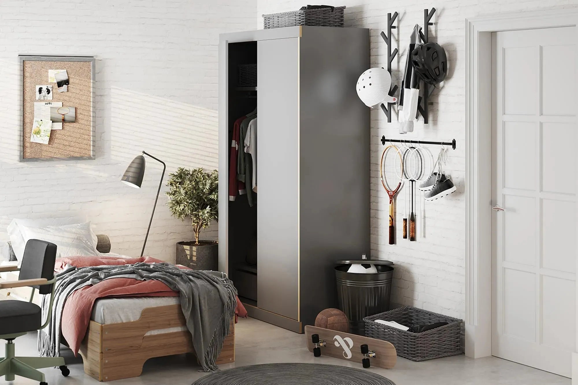 Eleganter FLAI Schrank mit innovativer Push-to-open Funktion.