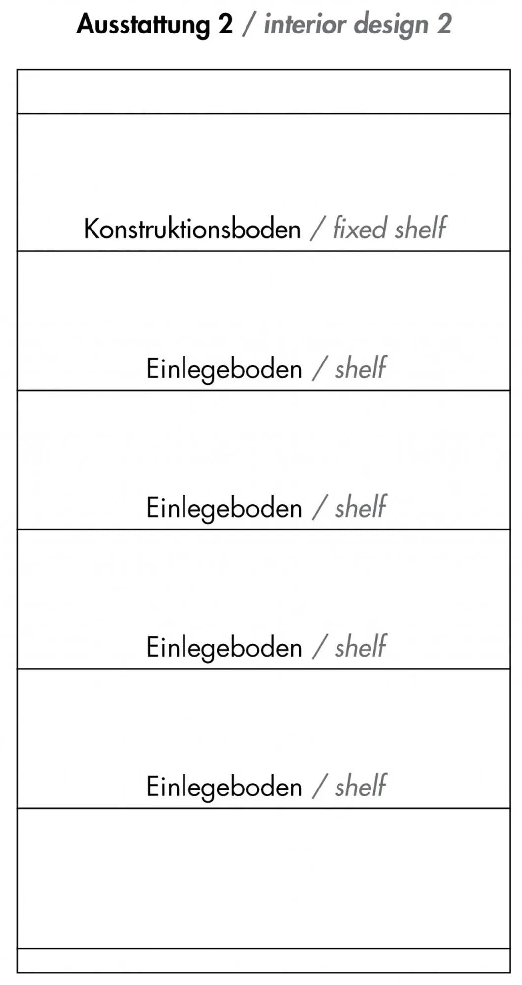 FLAI Kleiderschrank 2-türig Ausstattung 2 in Anthrazit präsentiert im Onlineshop von KAQTU Design AG. Drehtürenschrank ist von Müller Möbelwerkstätten