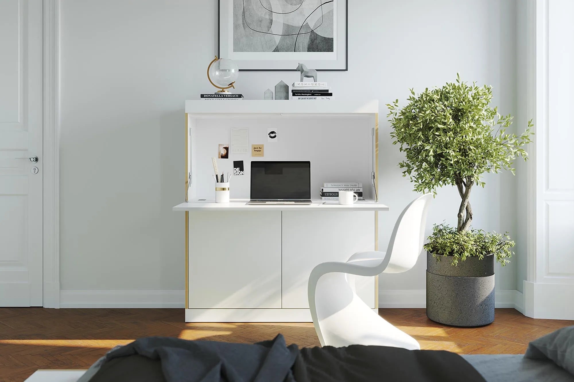 Eleganter FLAI Home Office Tisch: Minimalistisch und platzsparend.