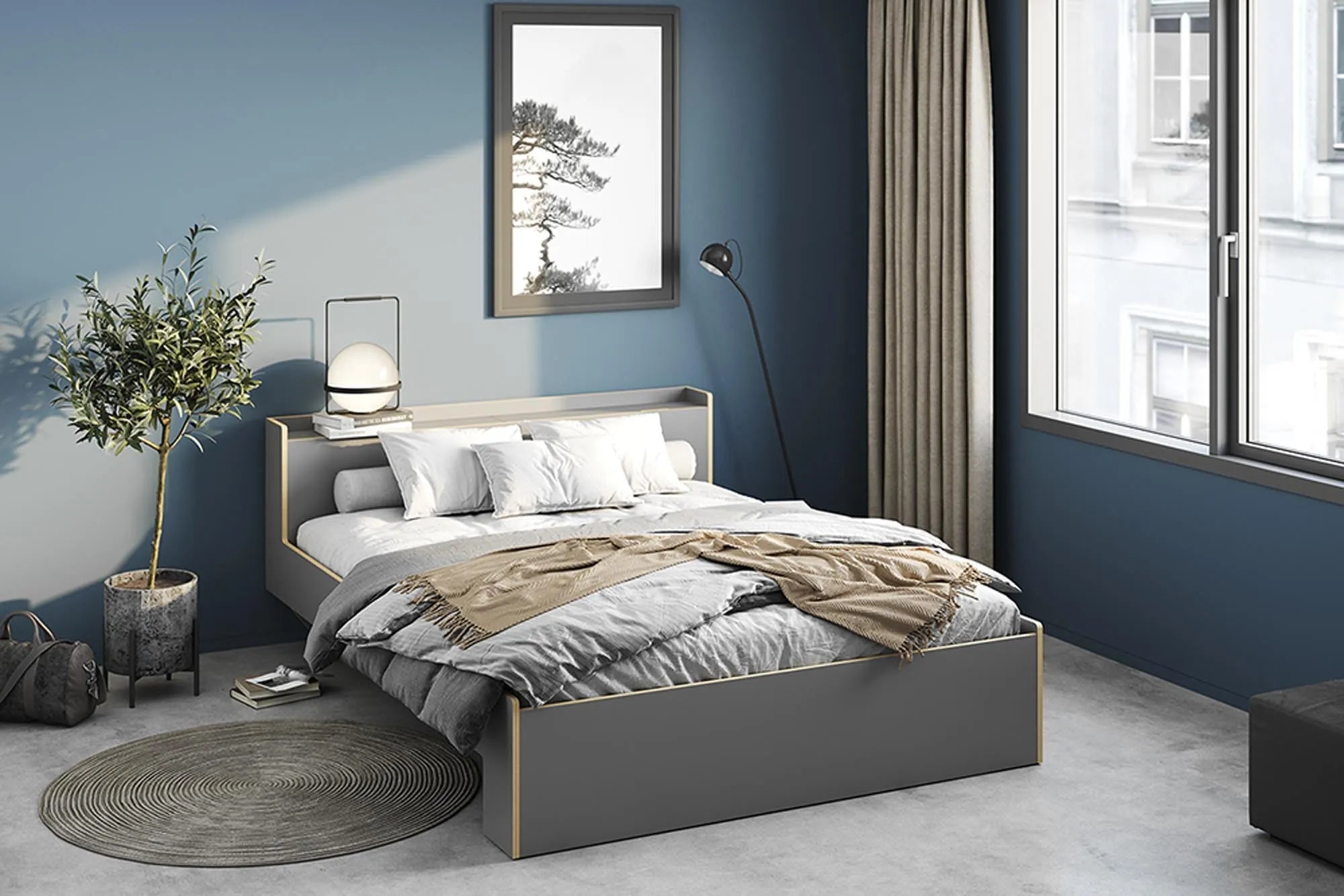 NOOK Einzelbett mit Lattenrost Starr, Bett, KAQTU Design