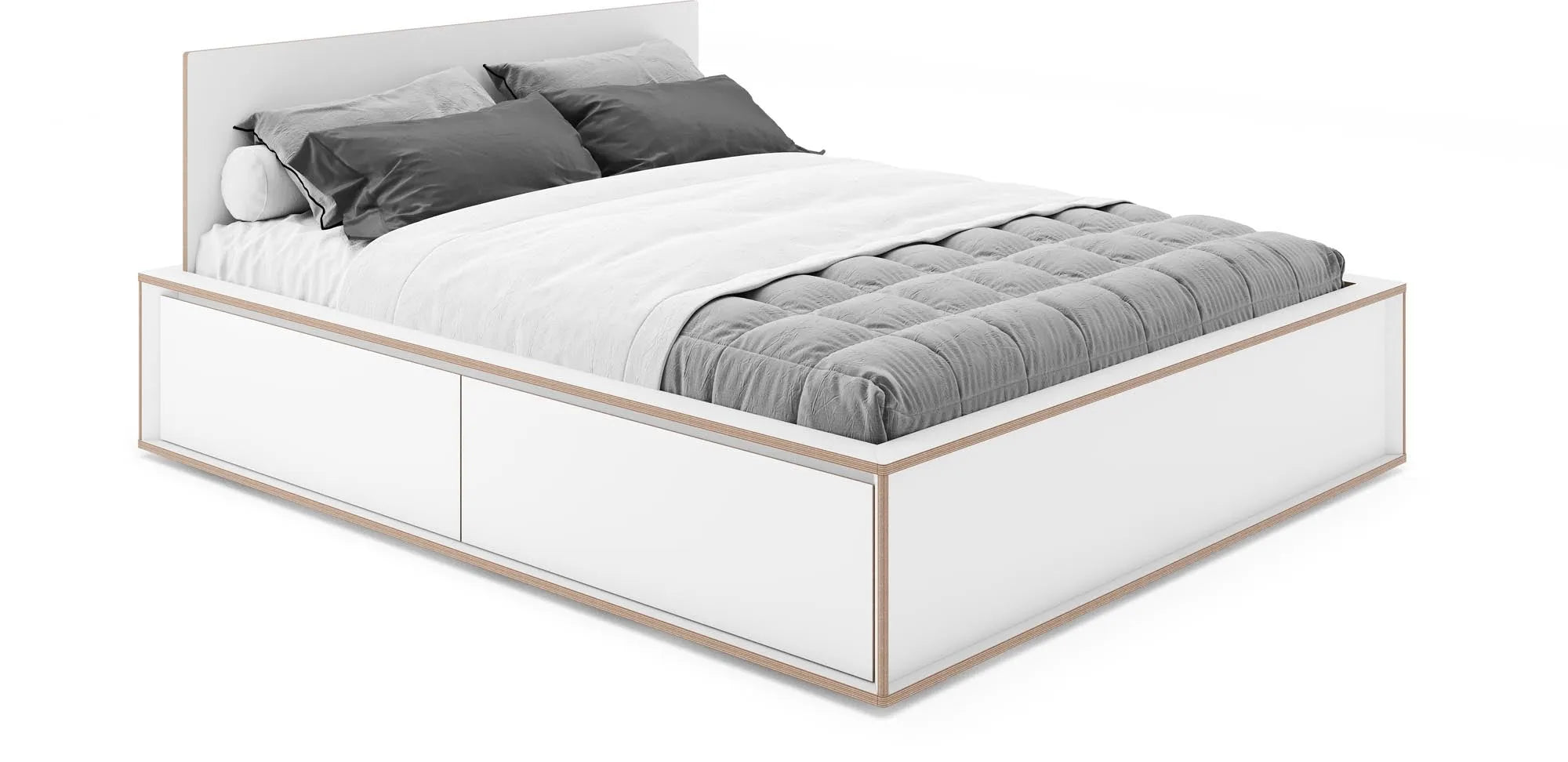 SPAZE Bett mit Kopfteil, Bett, KAQTU Design