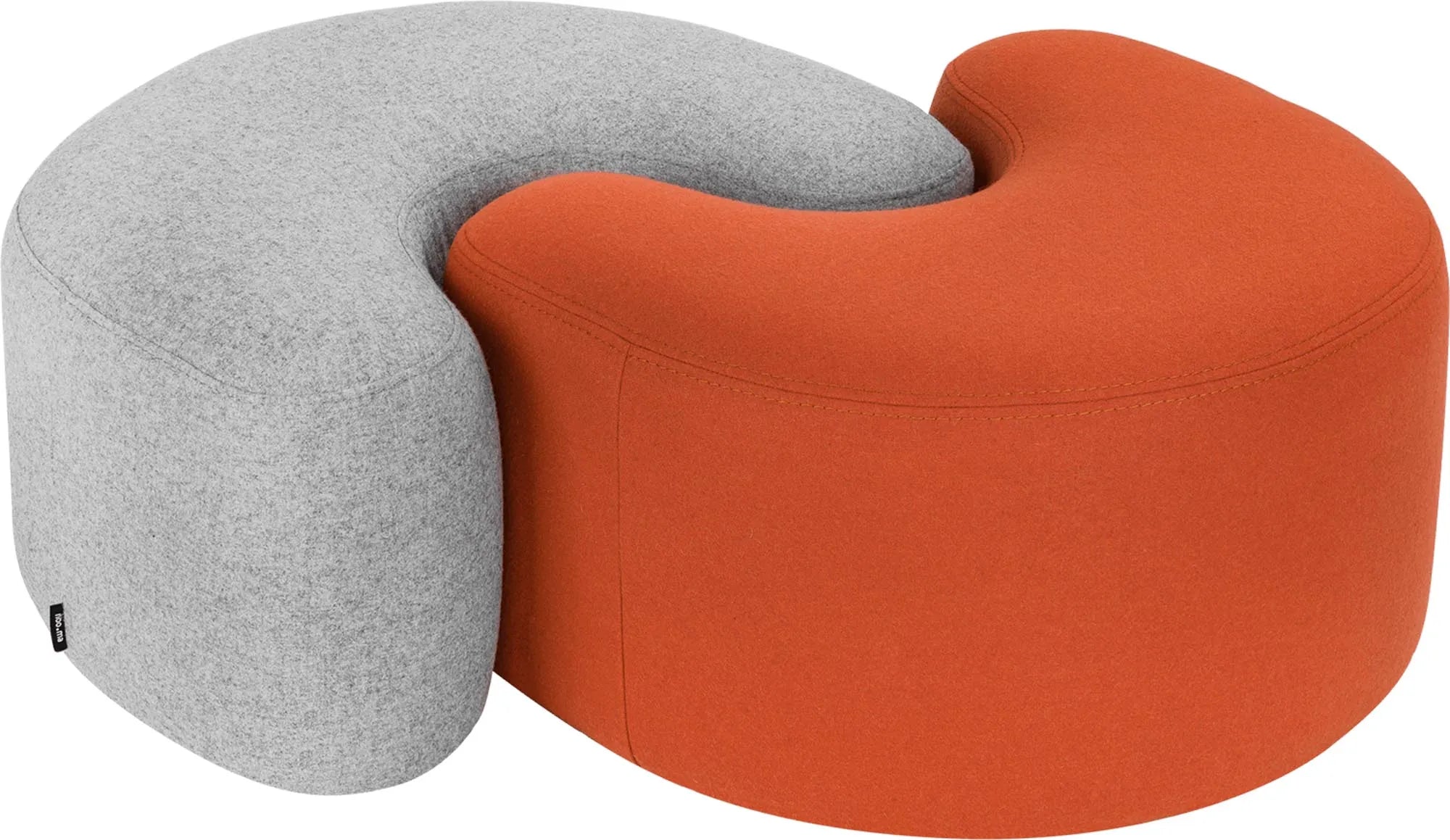 Ü Pouf in Universal Grey präsentiert im Onlineshop von KAQTU Design AG. Pouf ist von Noo.ma