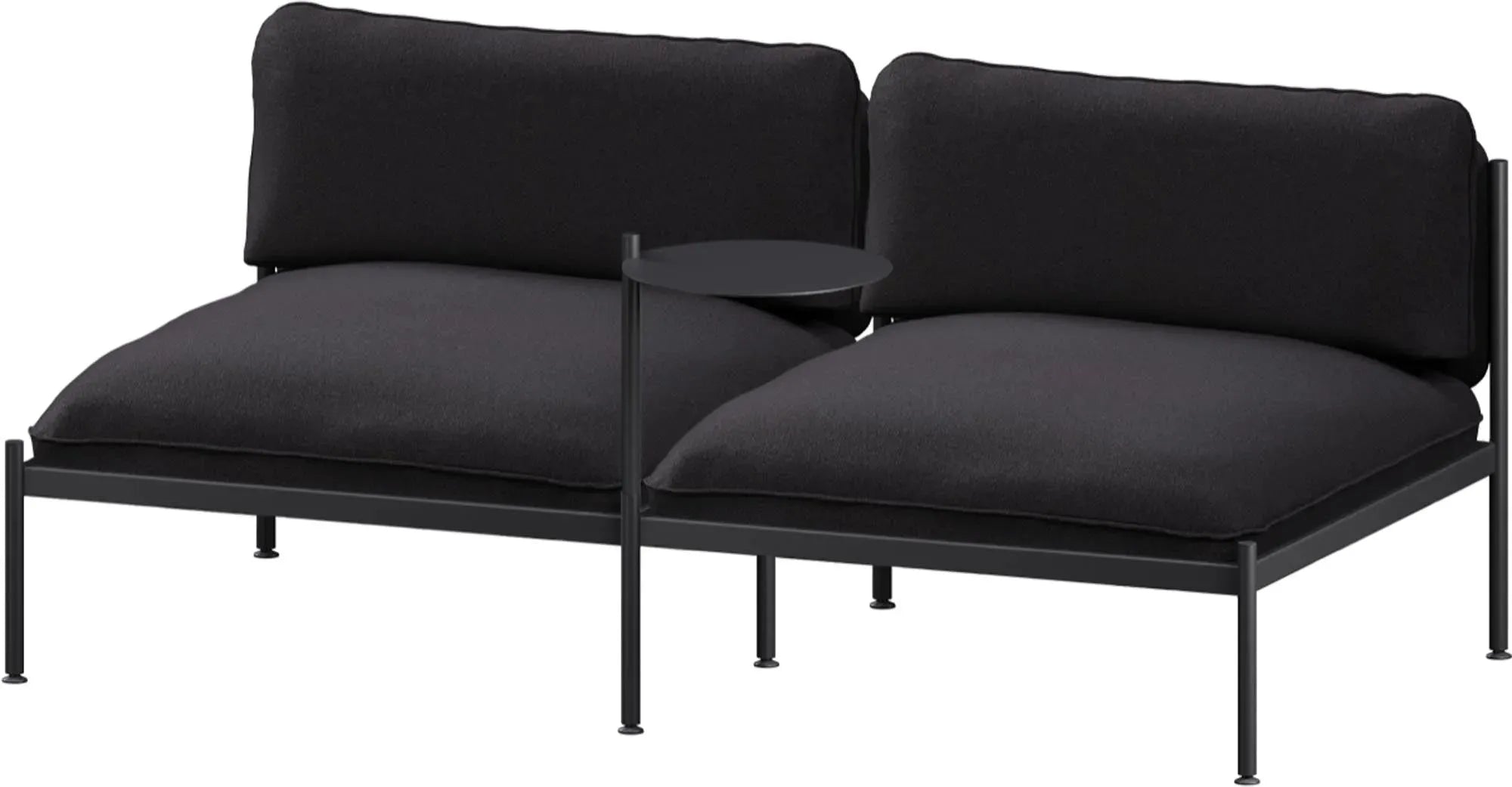 Toom Modular Sofa 2-Sitzer Konfiguration 1 in Graphite Black  präsentiert im Onlineshop von KAQTU Design AG. 2er Sofa ist von Noo.ma