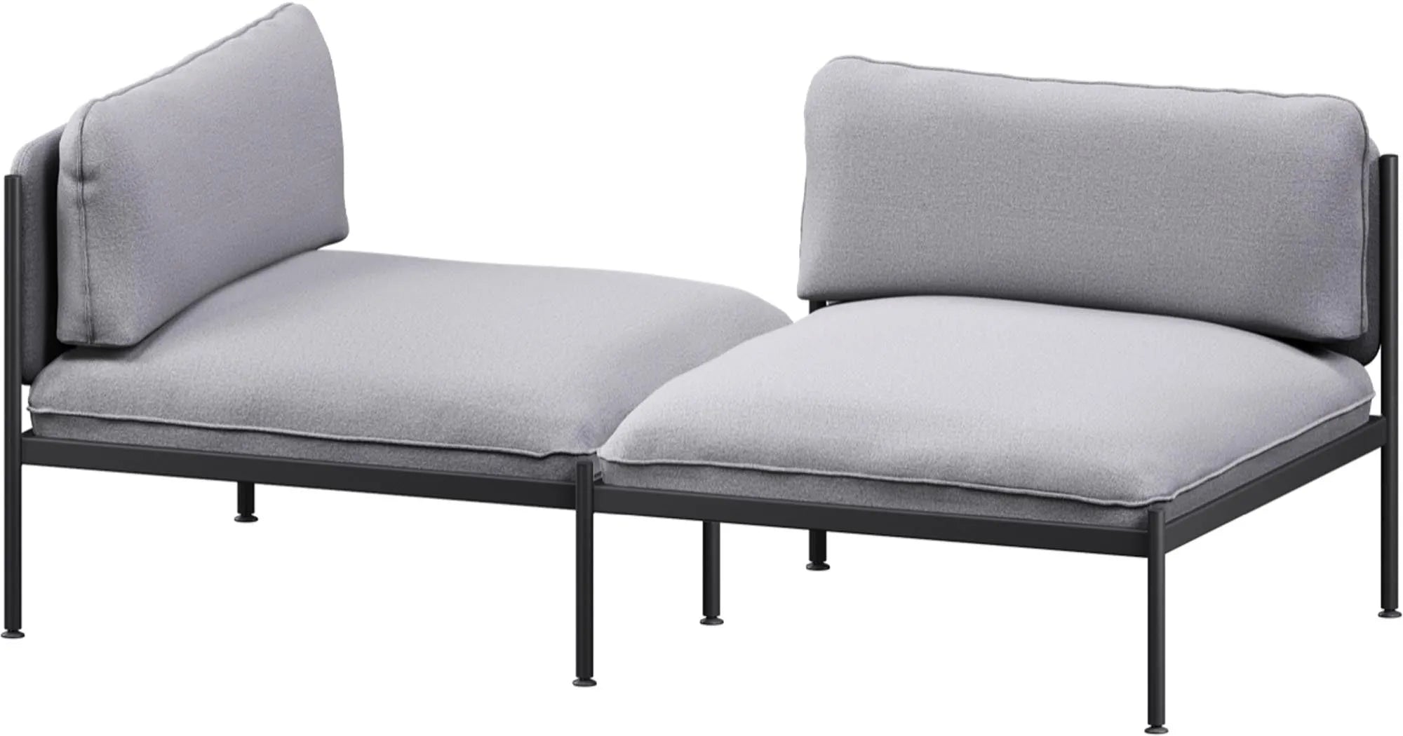 Toom Modular Sofa 2-Sitzer Konfiguration 1 in Graphite Black  präsentiert im Onlineshop von KAQTU Design AG. 2er Sofa ist von Noo.ma