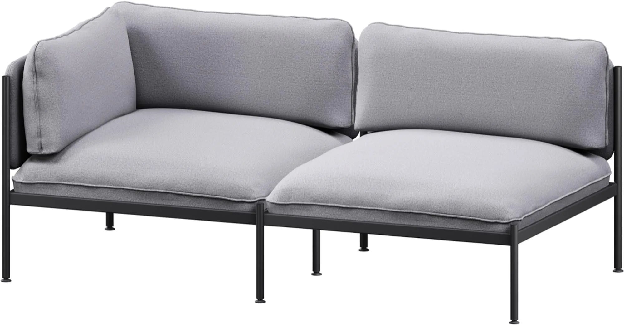 Toom Modular Sofa 2-Sitzer Konfiguration 2 in Pale Grey  präsentiert im Onlineshop von KAQTU Design AG. 2er Sofa ist von Noo.ma