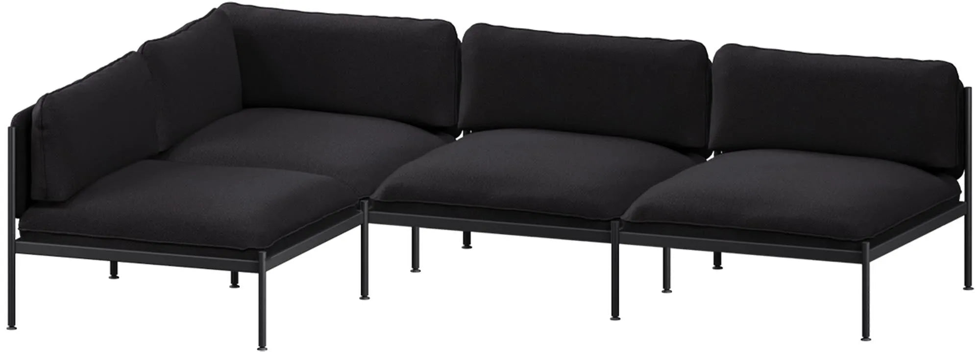 Toom Modular Sofa 4-Sitzer Konfiguration 1b in Pale Grey  präsentiert im Onlineshop von KAQTU Design AG. Ecksofa links ist von Noo.ma