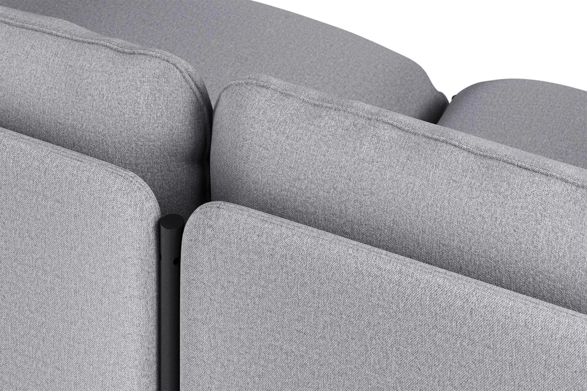 Toom Modular Sofa 4-Sitzer Konfiguration 1b in Pale Grey  präsentiert im Onlineshop von KAQTU Design AG. Ecksofa links ist von Noo.ma