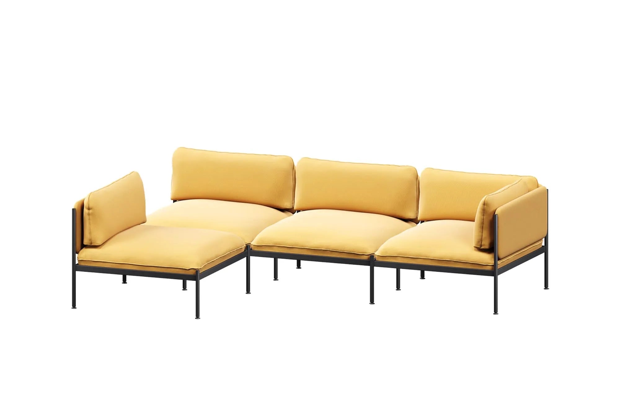 Toom Modular Sofa 4-Sitzer Konfiguration 1b in Pale Grey  präsentiert im Onlineshop von KAQTU Design AG. Ecksofa links ist von Noo.ma