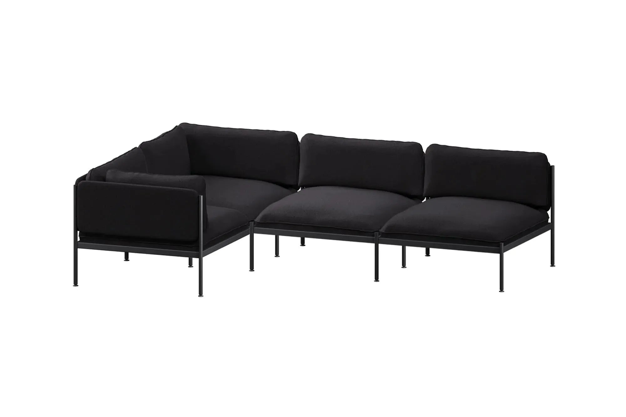 Toom Modular Sofa 4-Sitzer Konfiguration 2b in Graphite Black  präsentiert im Onlineshop von KAQTU Design AG. Ecksofa links ist von Noo.ma