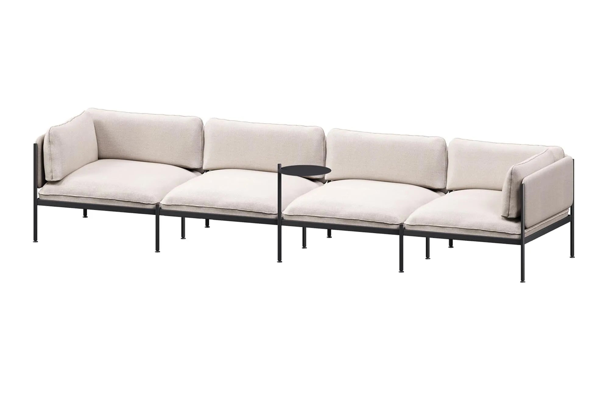 Toom Modular Sofa 4-Sitzer Konfiguration 2a in Graphite Black  präsentiert im Onlineshop von KAQTU Design AG. 4er Sofa ist von Noo.ma