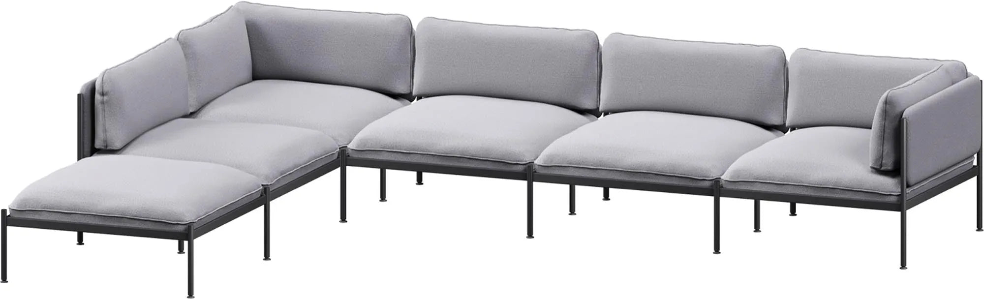 Toom Modular Sofa 6-Sitzer in Pale Grey  präsentiert im Onlineshop von KAQTU Design AG. Ecksofa links ist von Noo.ma