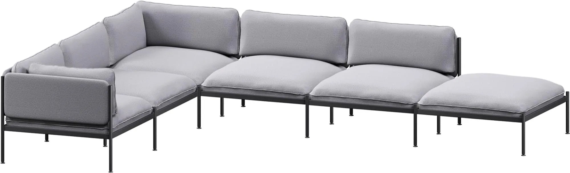 Toom Modular Sofa 6-Sitzer in Pale Grey  präsentiert im Onlineshop von KAQTU Design AG. Ecksofa links ist von Noo.ma