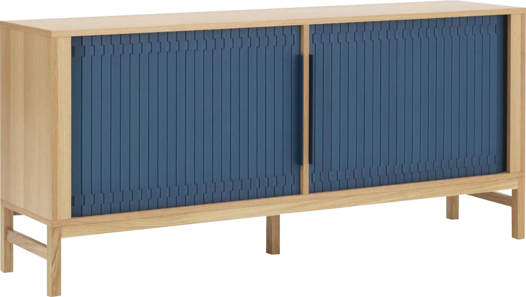 Elegantes Jalousi Sideboard: Skandinavische Ästhetik trifft Funktion.