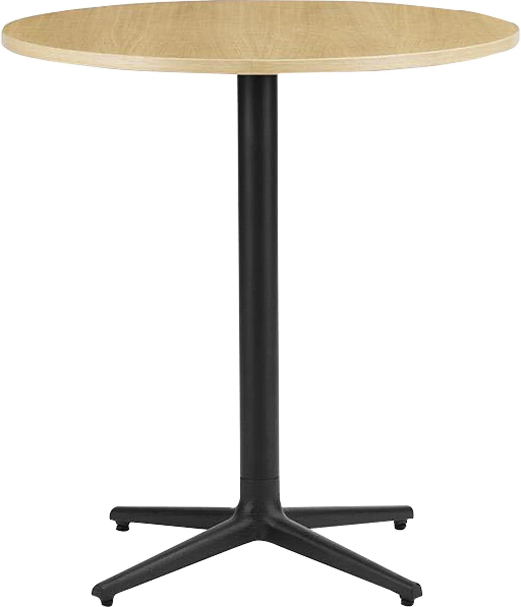 Der Allez Tisch Ø70 cm von Normann Copenhagen vereint elegantes Design mit Flexibilität. Mit Gusseisenbasis und verstellbaren Füßen, ideal für drinnen und draußen. Wählen Sie aus Marmor, Edelstahl oder Eichenholzfurnier.