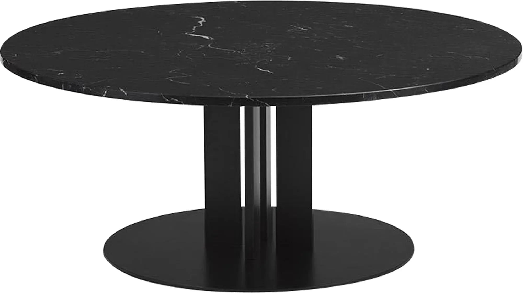 Der Scala Cafétisch Ø 110 cm von Normann Copenhagen vereint elegantes Design mit stabiler Säulenarchitektur. Ideal für Zuhause oder Café.