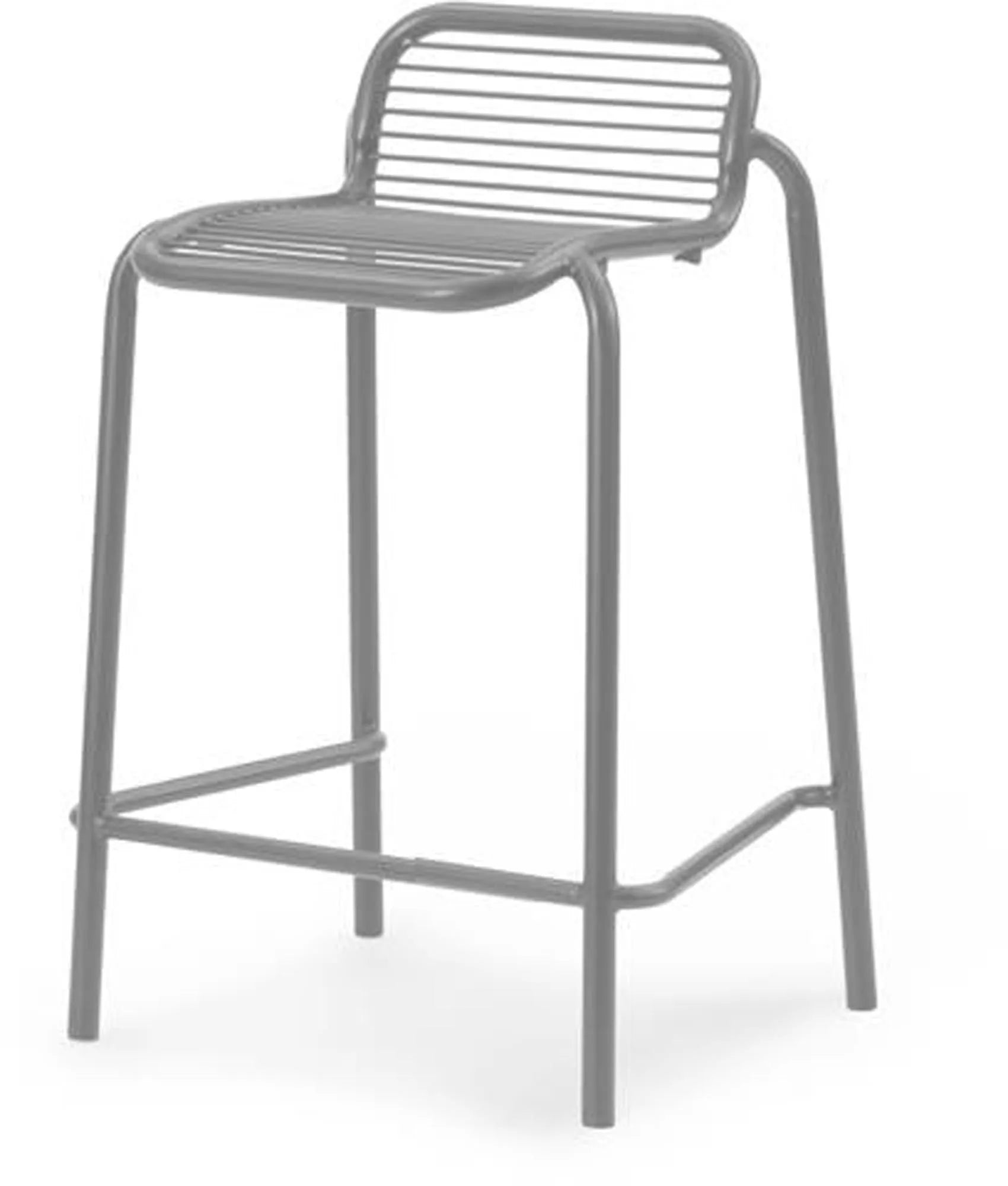 Der Vig Barhocker von Normann Copenhagen: stilvoll, stapelbar, aus pulverbeschichtetem Stahl und optional mit Robinienholz.