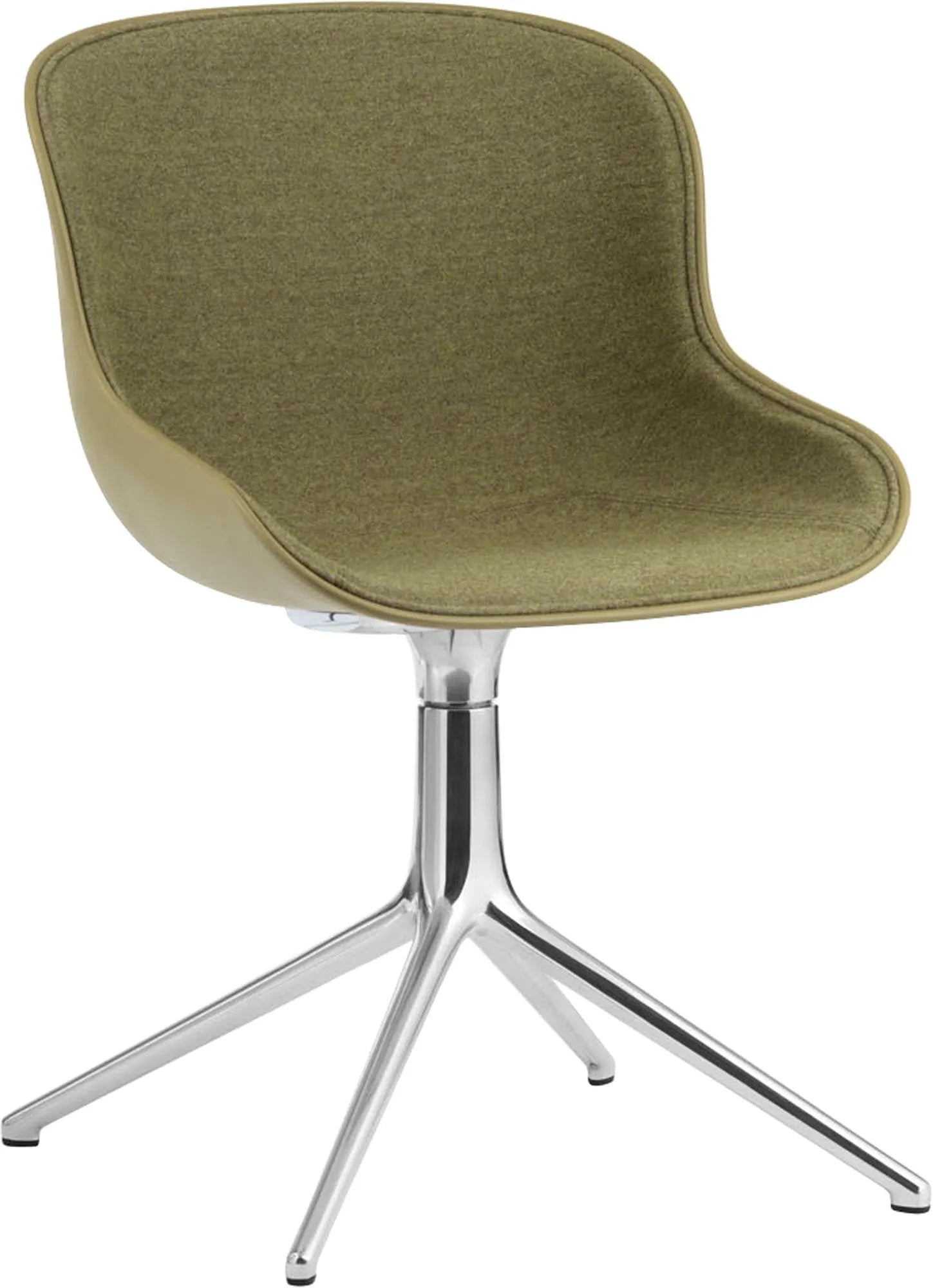 Der Hyg Drehsessel in Olive von Normann Copenhagen vereint Hygge-Gemütlichkeit mit elegantem Design. Perfekt für stilvolle Entspannung.